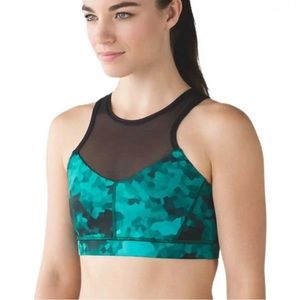 Lululemon Camo 2 piece Sports Bra and Top Set